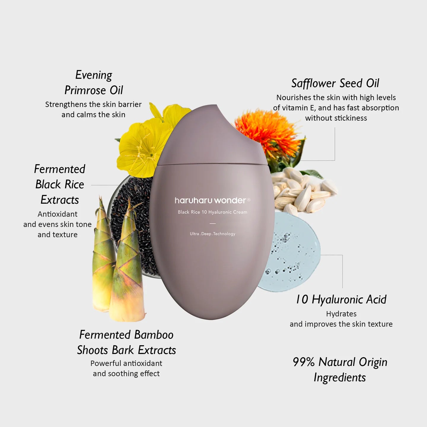[HARUHARU WONDER] BLACK RICE 10 HYALURONIC CREAM - 50ML