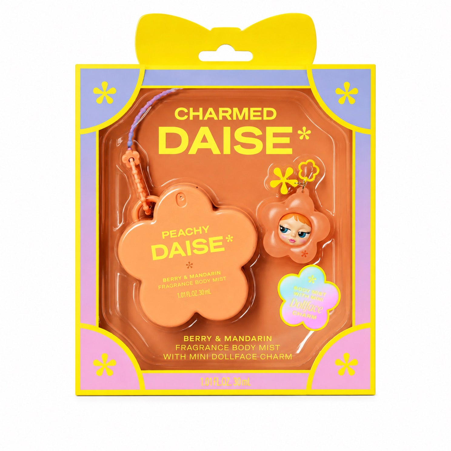 [DAISE] Mini Peachy Body Mist + Dollface Charm - 1.01 fl oz