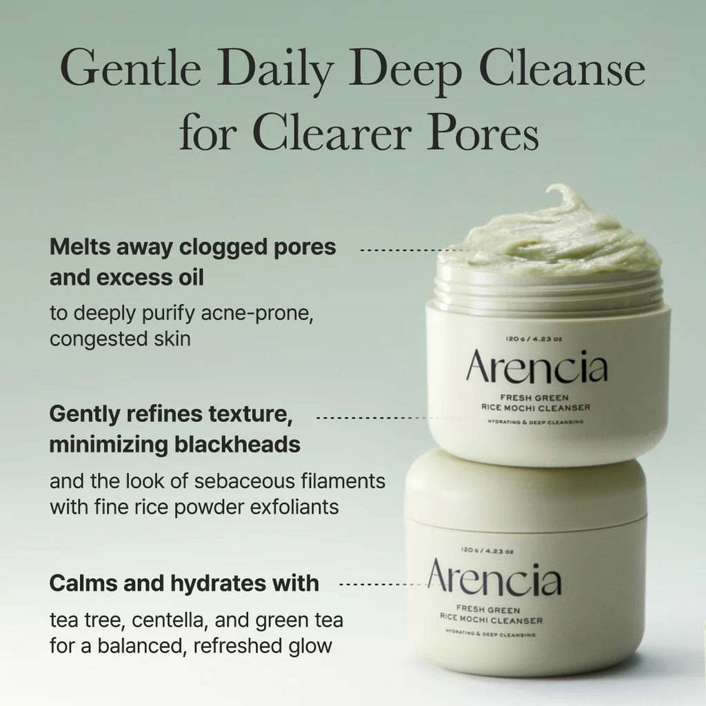 [ARENCIA] FRESH GREEN RICE MOCHI CLEANSER - 120G
