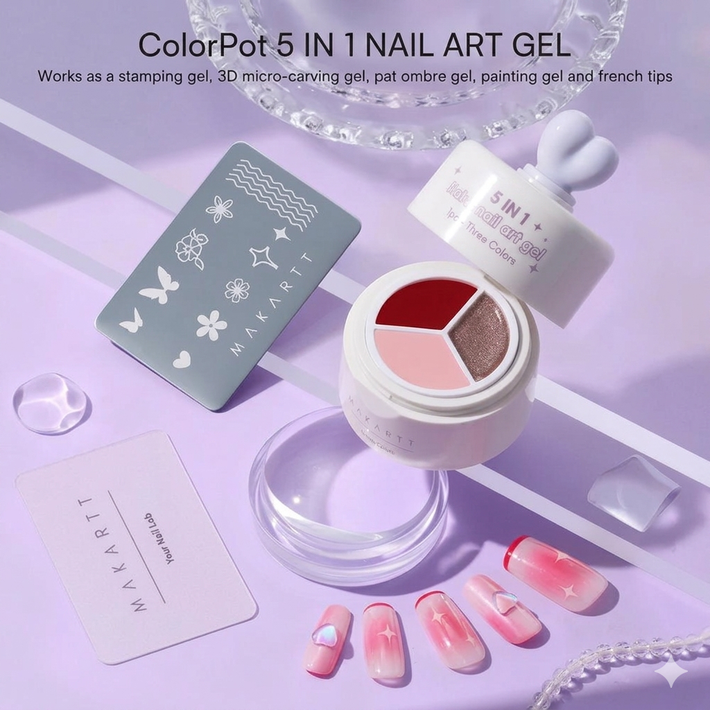 [MAKARTT] ColorPot 5-in-1 Nail Art Gel