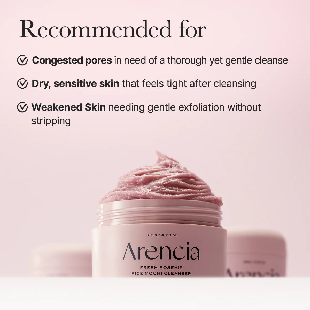 [ARENCIA] FRESH ROSEHIP RICE MOCHI CLEANSER - 120G