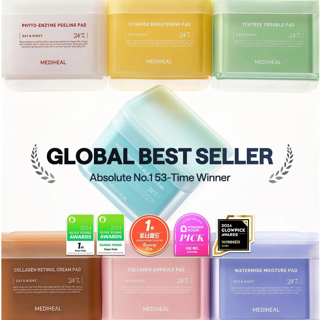 [MEDIHEAL] COLLAGEN AMPOULE PAD - 100 PADS