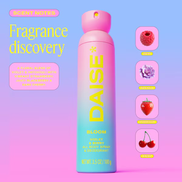 [DAISE] All Body Spray & Deodorant Bloom Violet & Berry - 120 Ml