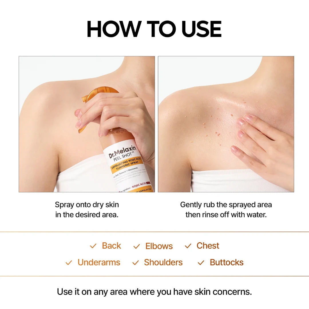 [DR.MELAXIN] Peel Shot Exfoliating Kojic Acid Turmeric Spray – 200ML