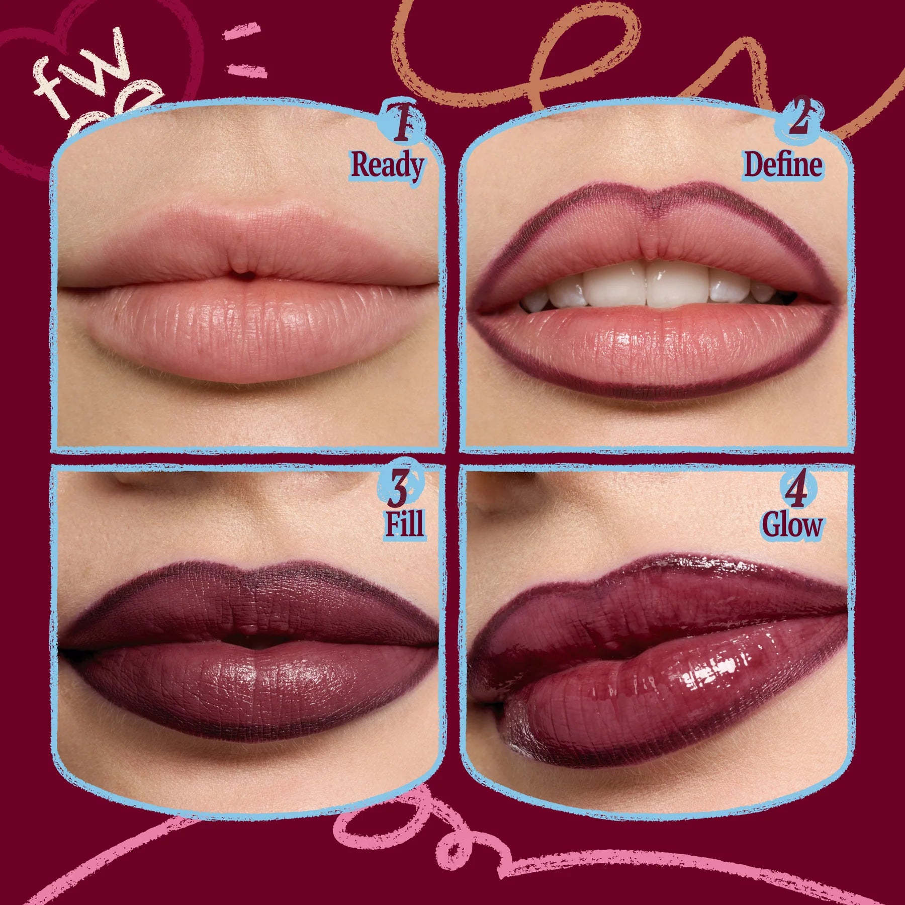 [FWEE] Long-Lasting Dual Coloring Stick Lip+Liner