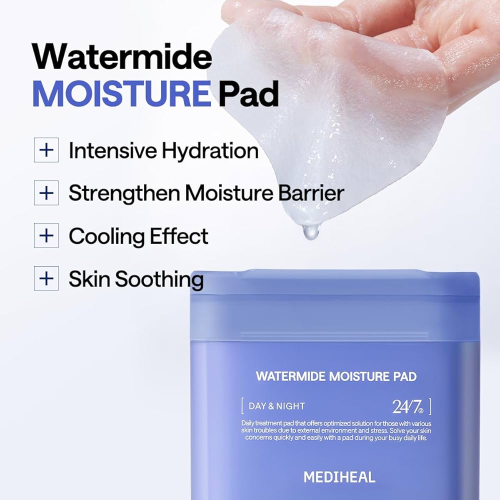[MEDIHEAL] WATERMIDE MOISTURIZER PAD - 100 PADS