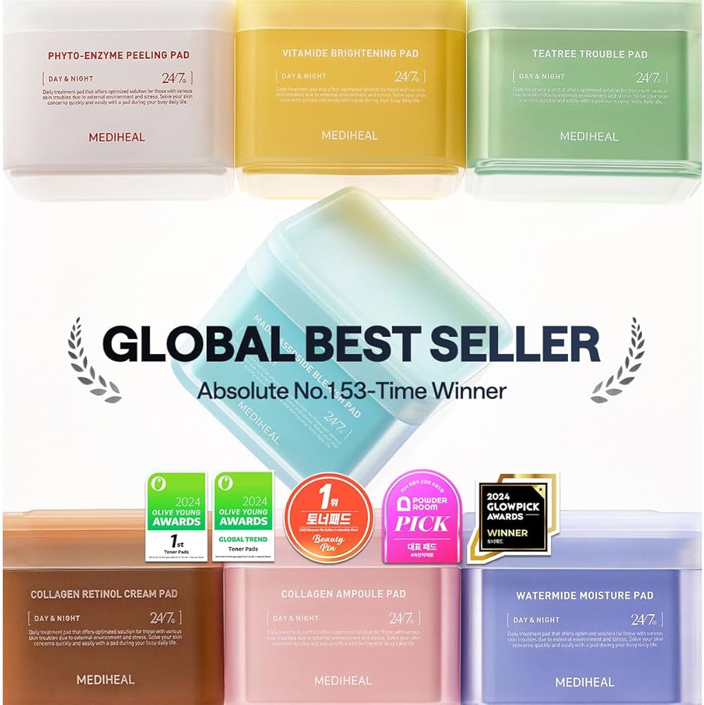 [MEDIHEAL] WATERMIDE MOISTURIZER PAD - 100 PADS
