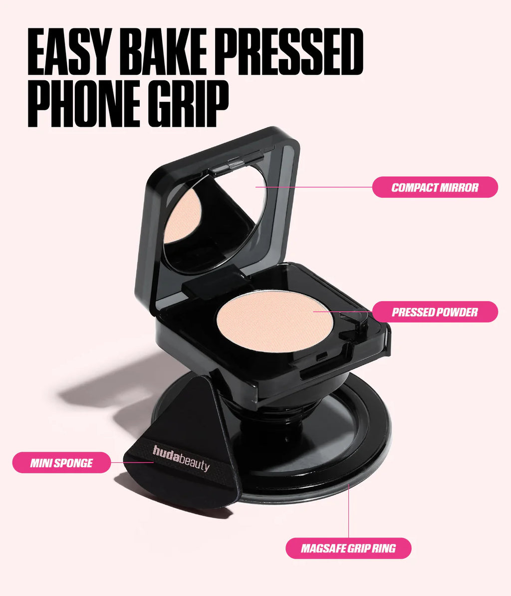 [HUDABEAUTY] EASY BAKE PRESSED POWDER PHONE GRIP - 0.04 OZ