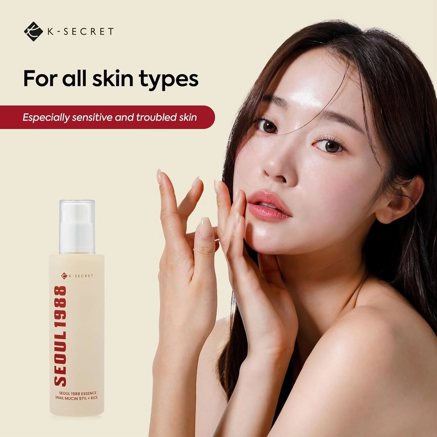 [KSECRET] SEOUL 1988 Essence : Snail Mucin 97% + Rice - 100ML